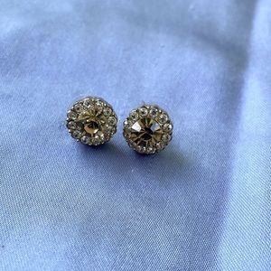 ❤️ 5 for 15!!! Citrine colored earrings with rhinestones